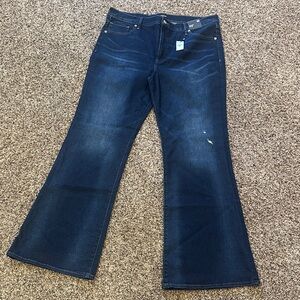 Express Women's Blue Flare Jeans